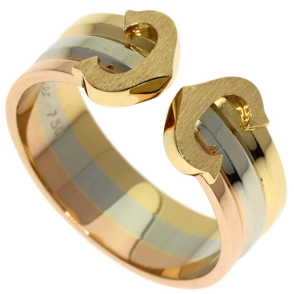 CARTIER Authentic 18k Gold 2C Ring #49